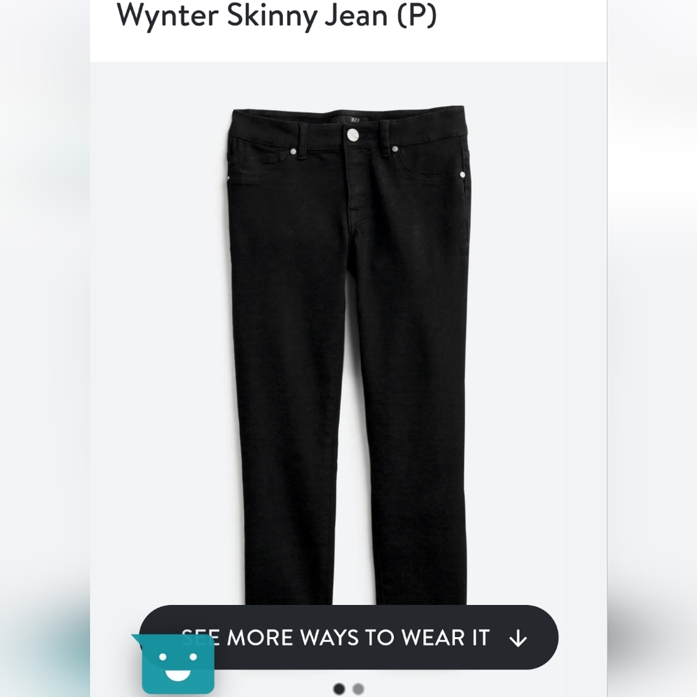 1822 Denim Butter Wynter Ankle Skinny Jean Black sz 4P/27P